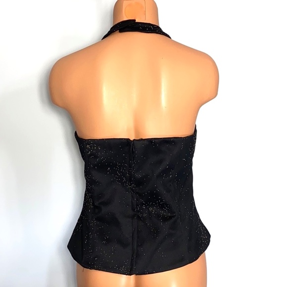 Crimson by Lawrence Kurtz Beaded Mesh Halter Top - Picture 8 of 10